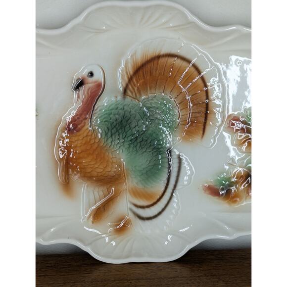 Vintage 1950s Turkey Platter Lane and Co Van Nuys CA T-40 Thanksgiving Holiday - Picture 2 of 10